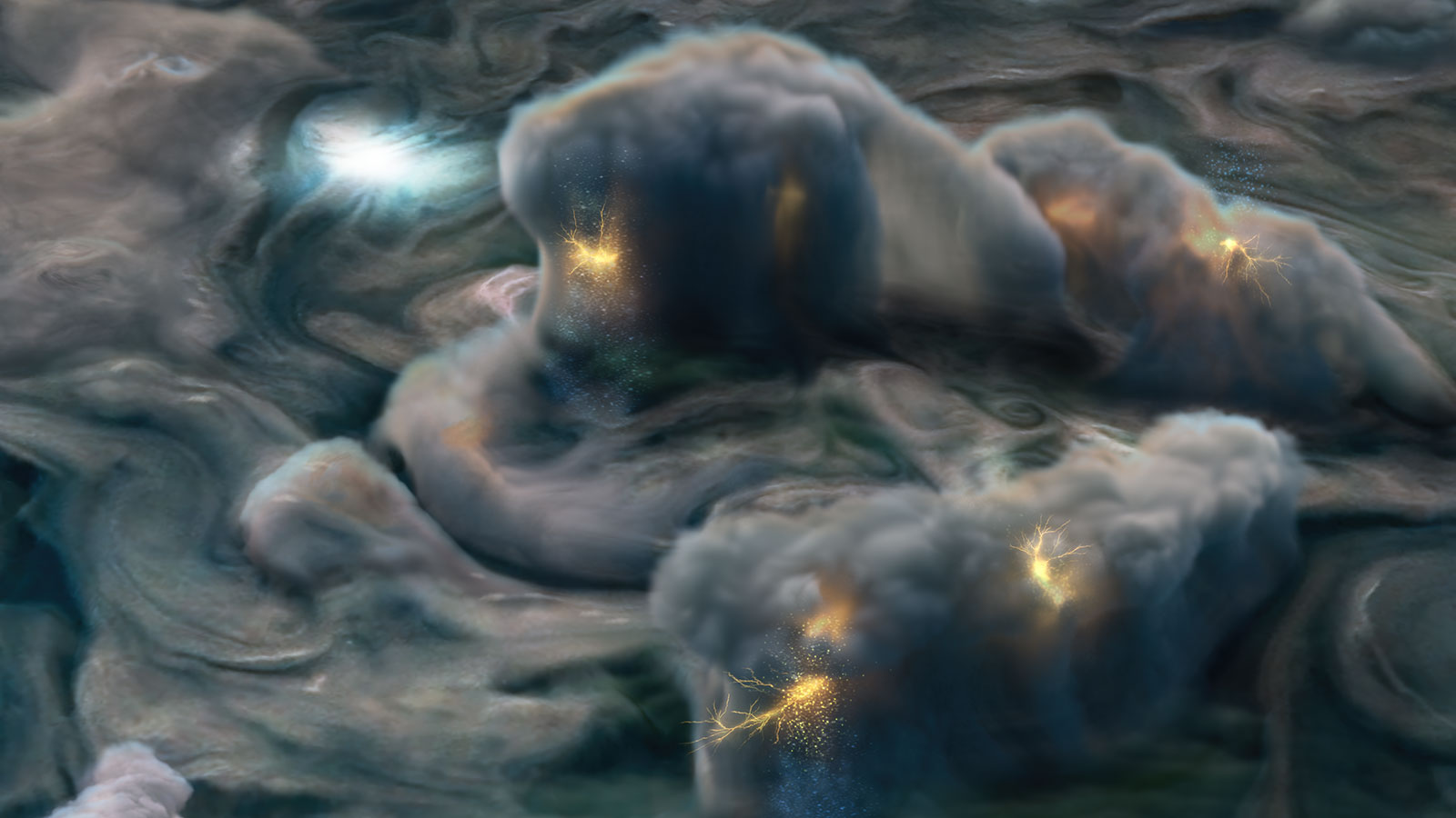 Violentas tormentas en Júpiter son más extrañas de lo que pensamos (Imágenes impresionantes)