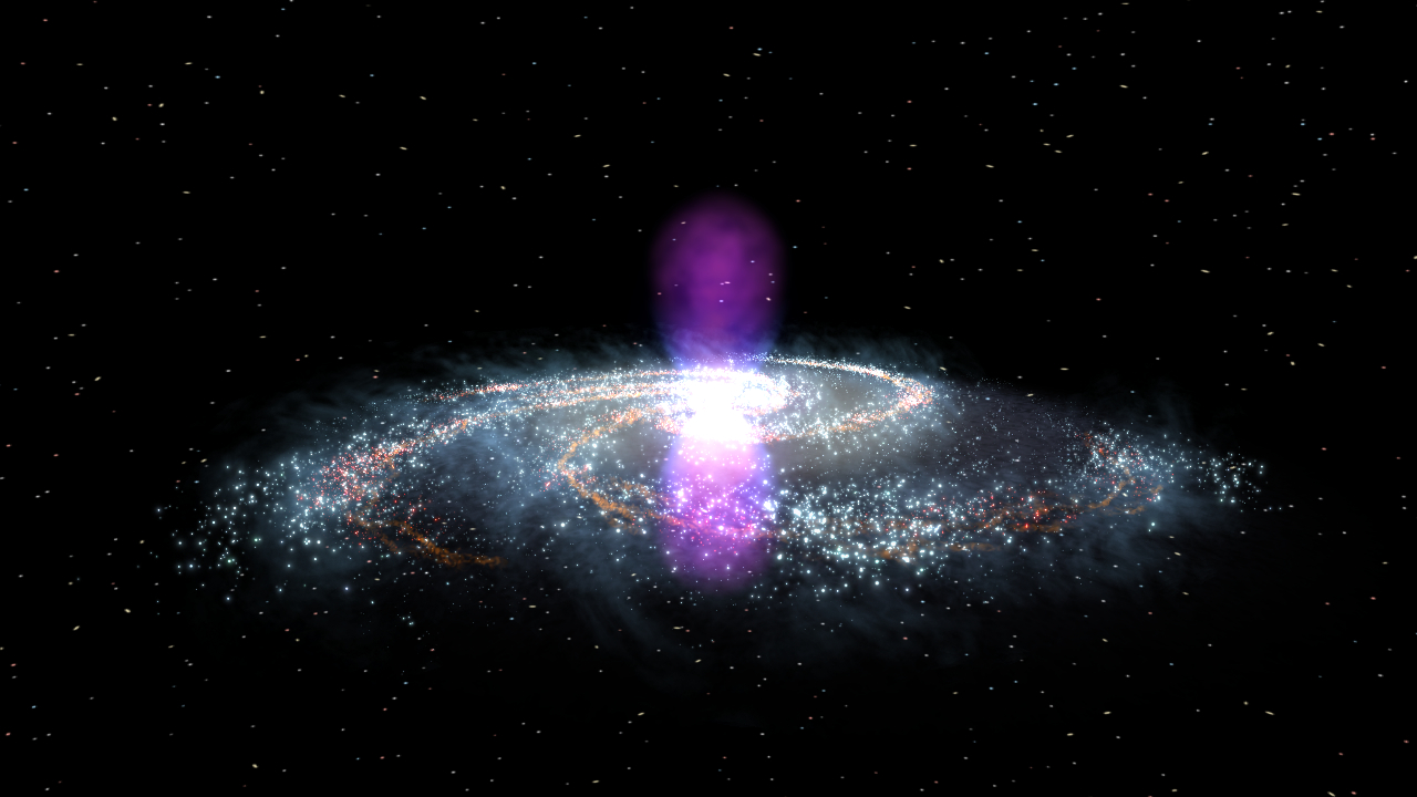 Detectan misterioso gas disparado "como balas" desde el centro de la galaxia