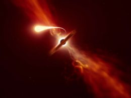 Astrónomos captan una estrella cercana siendo devorada por un agujero negro