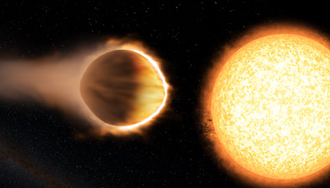 Un exoplaneta se dirige hacia una muerte inminente y ardiente