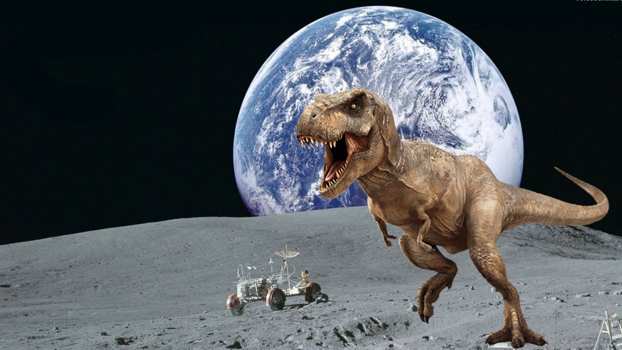 Es probable que hayan restos de dinosaurios en la Luna