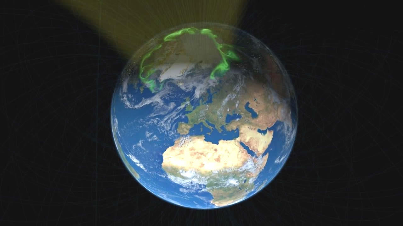 Viento solar se dirige extrañamente hacia el polo norte de la Tierra y los científicos no saben por qué