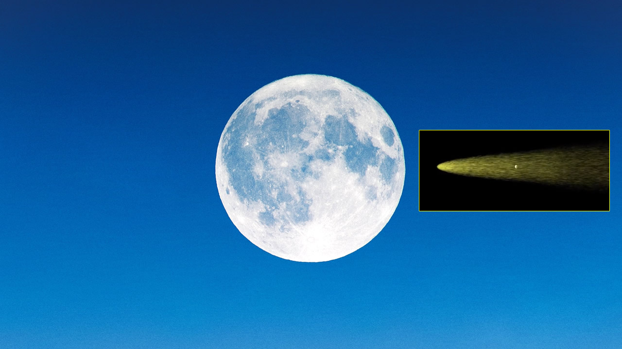 La Luna tiene una cola enorme invisible al ojo humano, ¡como un cometa!