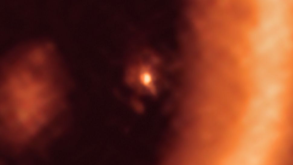 Vista de cerca del disco de formación de luna recién descubierto que rodea al PDS 70c