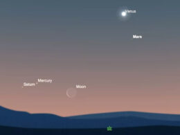 La Luna estará junto a Mercurio y Saturno este lunes temprano por la mañana