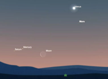 La Luna estará junto a Mercurio y Saturno este lunes temprano por la mañana