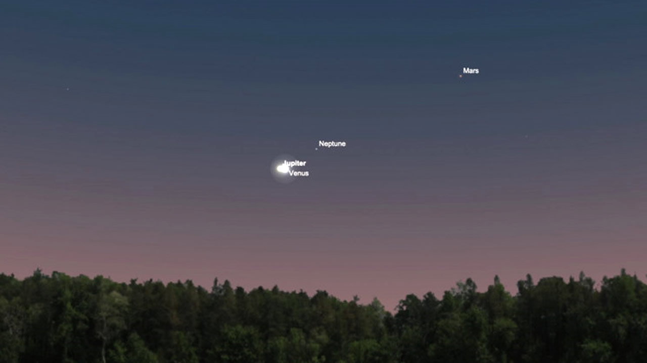 Venus y Júpiter "casi chocarán" en el cielo nocturno este 30 de abril