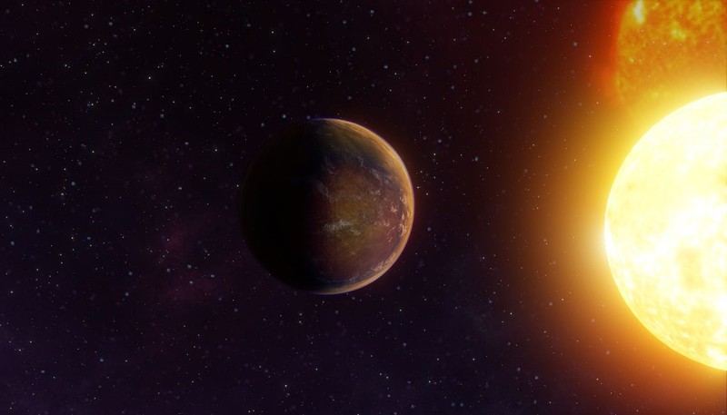 Representación gráfica de un exoplaneta