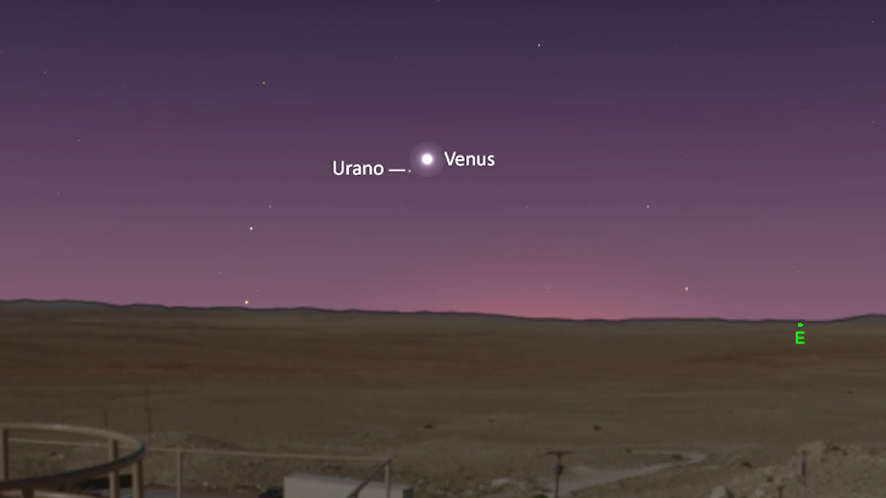 Mira la conjunción de Venus y Urano en el cielo esta noche