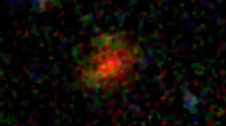 Galaxia AzTECC71 fotografiada por el telescopio espacial James Webb